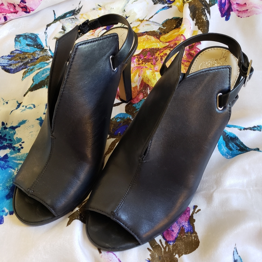 Vince Camuto Black Leather Heels